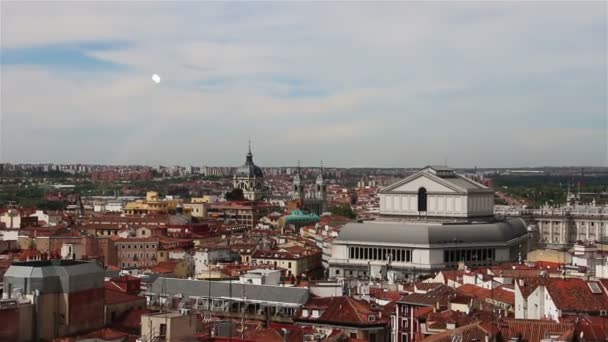 Madrid, España. Panorama de la Ciudad — Vídeos de Stock