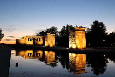 Madrid, İspanya. Debod. Antik Mısır tapınağı.