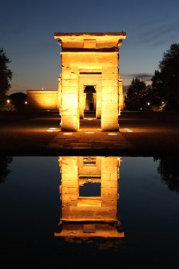 Madrid, İspanya. Debod. Antik Mısır tapınağı.