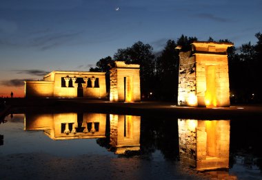 Madrid, İspanya. Debod. Antik Mısır tapınağı.