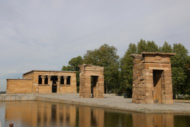 Madrid, İspanya. Debod. Antik Mısır tapınağı.
