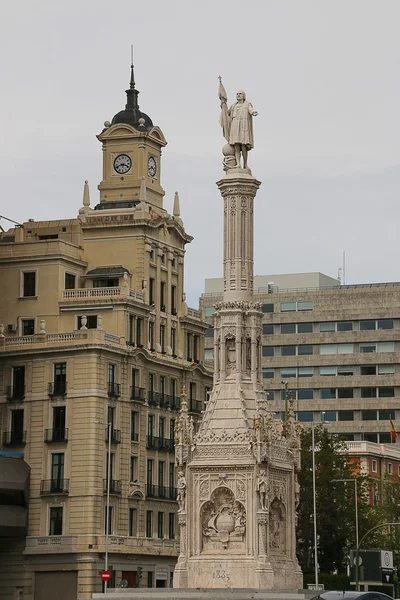 Statue Von Christopher Columbus Madrid Spanien — Stockfoto