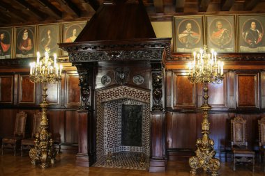 Nesvizh, Beyaz Rusya - 10 Mayıs: Radziwill Müzesi aile içinde Nesvizh Kalesi.