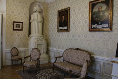 Nesvizh, Beyaz Rusya - 10 Mayıs: Radziwill Müzesi aile içinde Nesvizh Kalesi.