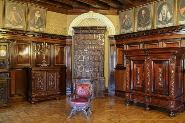 Nesvizh, Beyaz Rusya - 10 Mayıs: Radziwill Müzesi aile içinde Nesvizh Kalesi.