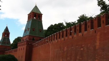 Moskova, Rusya. Kremlin duvarı. Panoramik görünüm