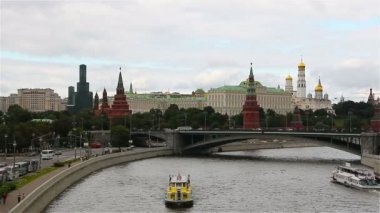Moskova, Rusya. Kremlin ve Moskova Nehri.
