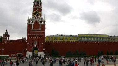 Moskova, Rusya. 16 Ağustos 2015: Kızıl meydan. Panoramik görünüm.