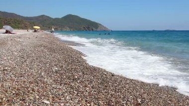 Çıralı çakıl plaj. Akdeniz. Kemer. Antalya. Türkiye.