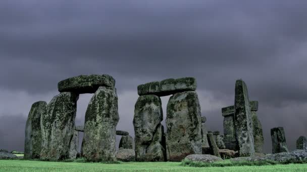 Stonehenge z chmura upływ czasu. N5 — Wideo stockowe