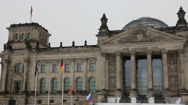 Edificio Del Reichstag Berlín — Vídeo de stock
