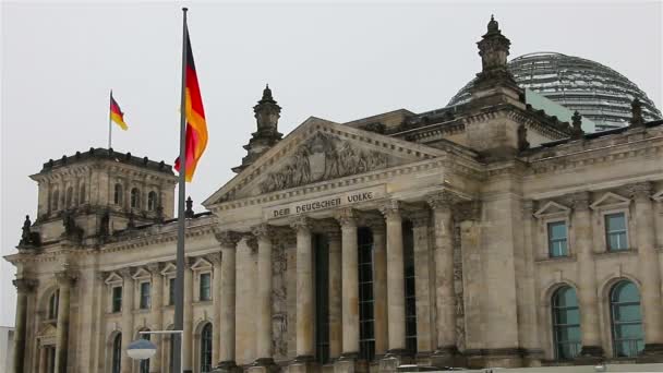 Κτίριο Reichstag Στο Βερολίνο — Αρχείο Βίντεο