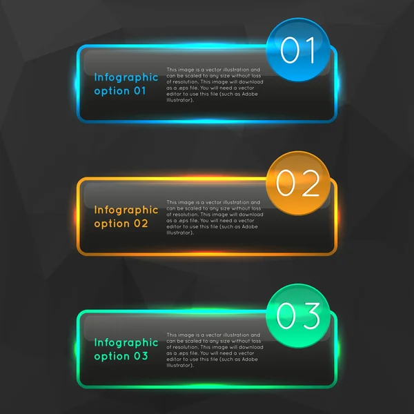 Infographie options bannières collection ensemble — Image vectorielle