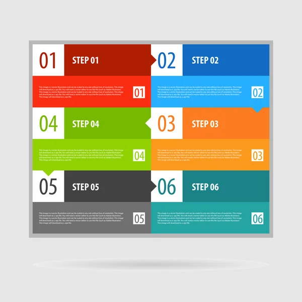 Infografik Optionen Banner Schritte gesetzt — Stockvektor