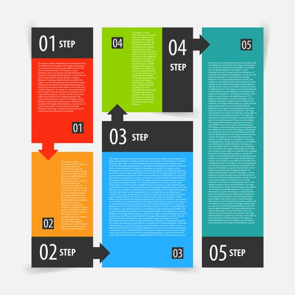 Infographics opties banner stappen set — Stockvector