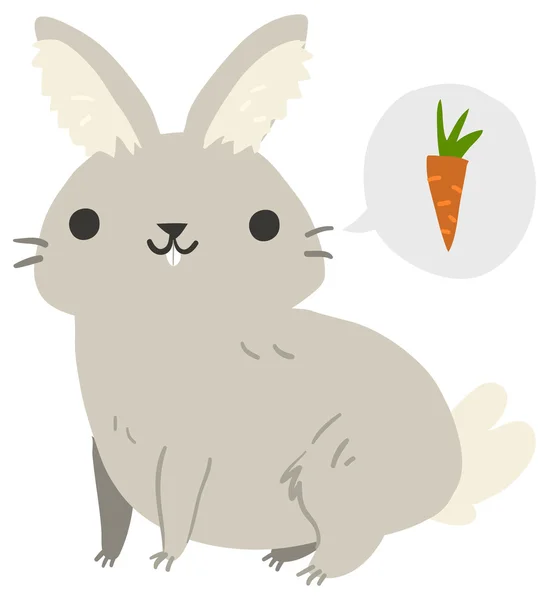 Maskotka ilustracja królik. — Wektor stockowy