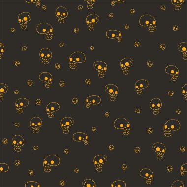 Cadılar Bayramı partisi kafatası arka plan seamless modeli.