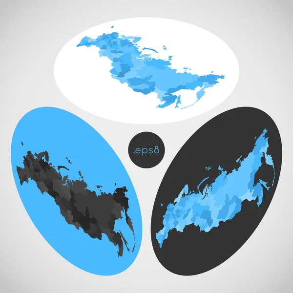 Isometrische Karte Russlands. — Stockvektor