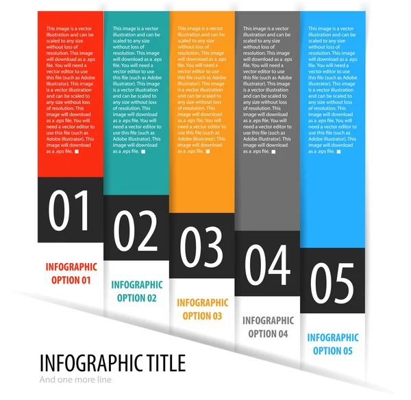 Abstracte moderne donkere infographics opties banner stappen instellen met pictogrammen — Stockvector