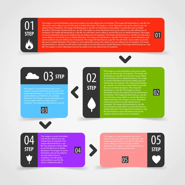 Abstracte moderne donkere infographics opties banner stappen instellen met pictogrammen — Stockvector