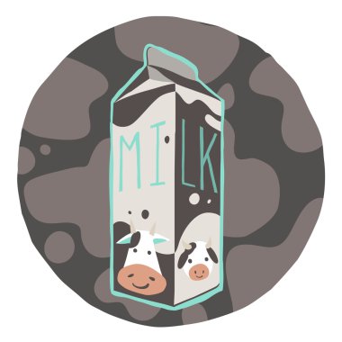 karton süt illüstrasyon