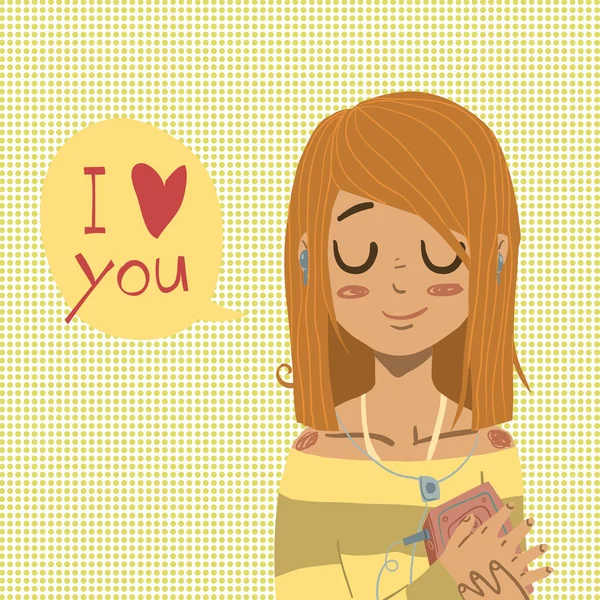I love you greeting card. — Stock Vector