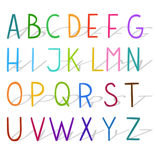 Alfabeto completo moderno disegnato a mano . — Vettoriale Stock