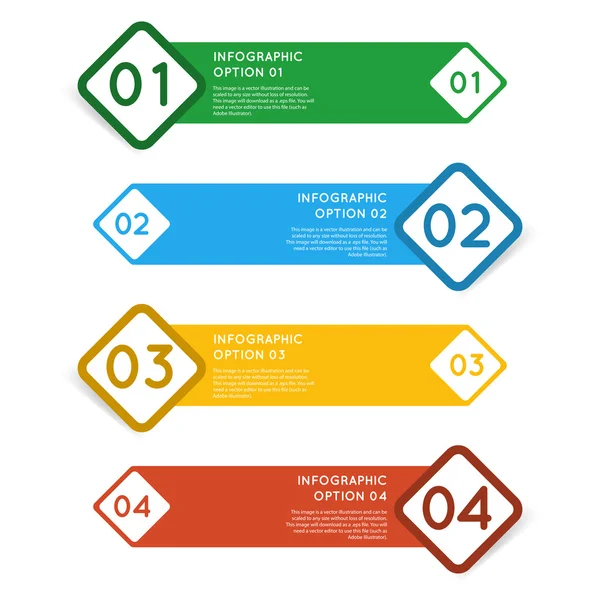 Quadrate Infografik Optionen Banner. — Stockvektor