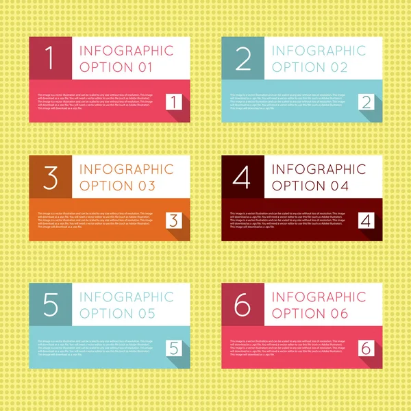 Opciones de infografías planas vintage — Archivo Imágenes Vectoriales