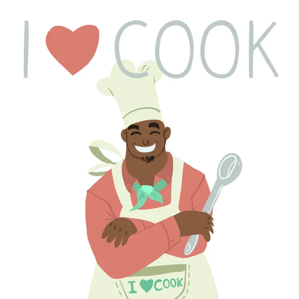 Banner de tarjeta de felicitación con chef — Archivo Imágenes Vectoriales