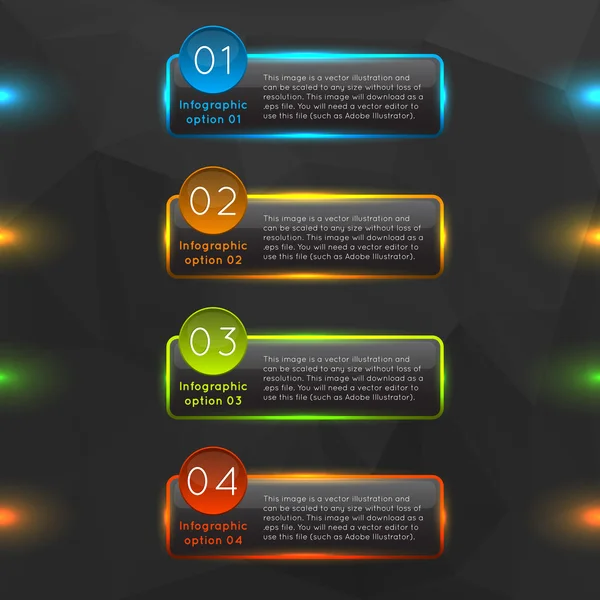 Glas infographics alternativ banners — Stock vektor