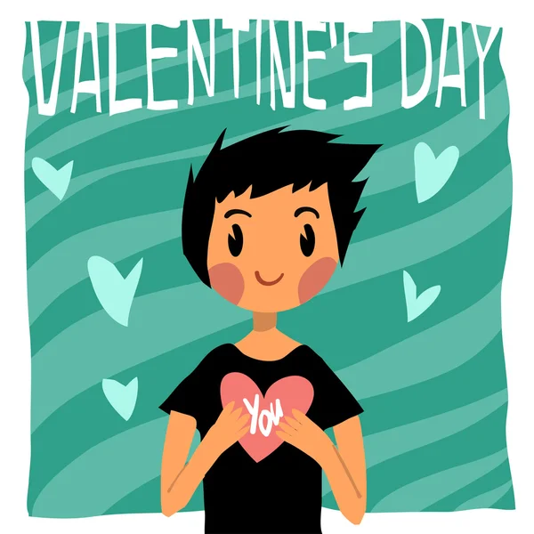 Happy valentine's day greeting card — Stock Vector