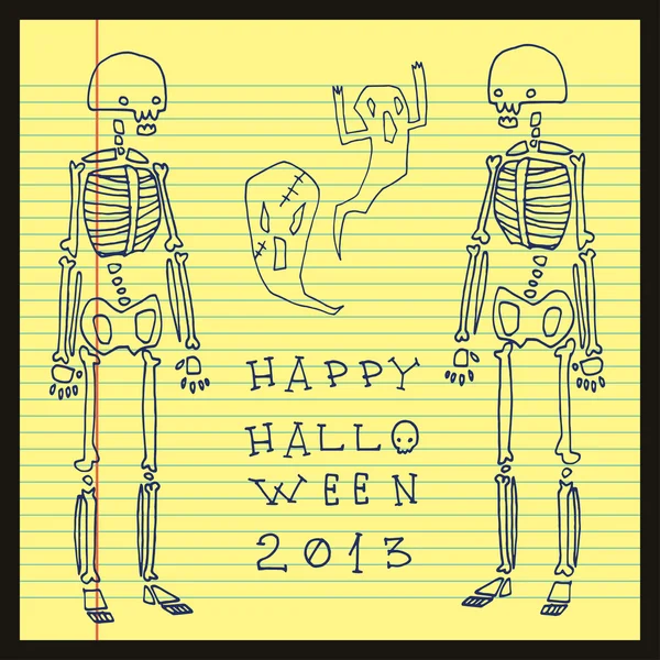 Halloween party postcard invitation. — Stok Vektör