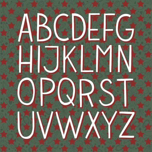 Frohe Weihnachten voller Alphabet. — Stockvektor