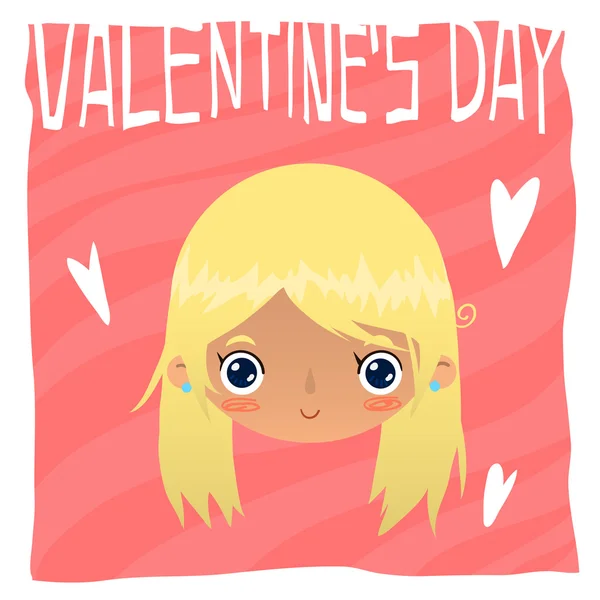 Feliz día de San Valentín Tarjeta de felicitación. — Vector de stock