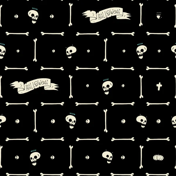 Halloween parte cráneo fondo — Vector de stock