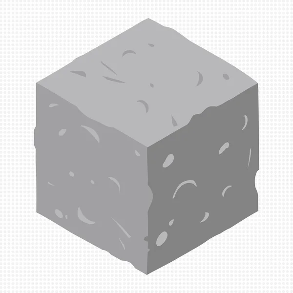 Isometric game brick cube. — Stock Vector