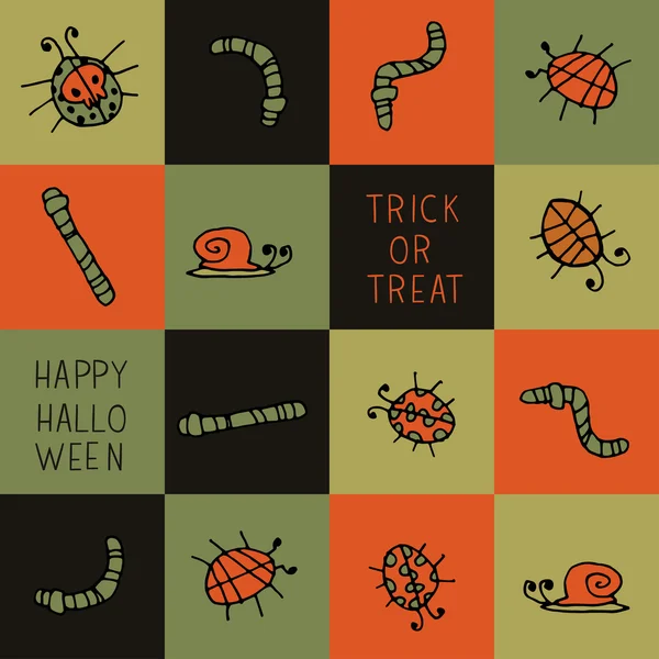 Halloween bugs background — Stockový vektor
