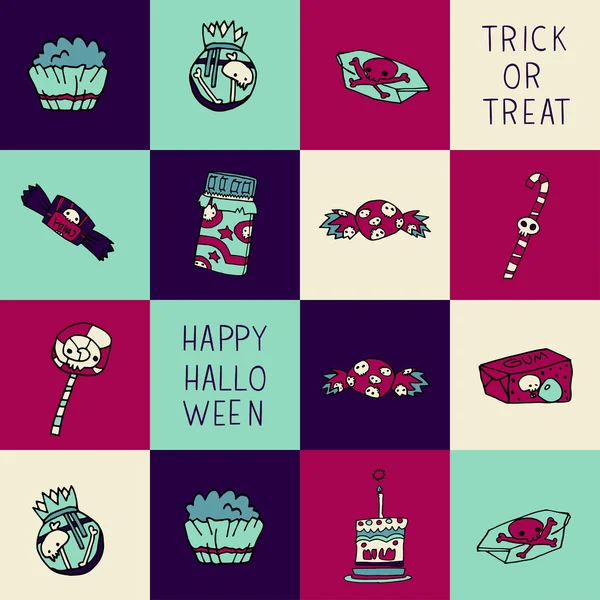 Fondo de caramelo Halloween . — Vector de stock