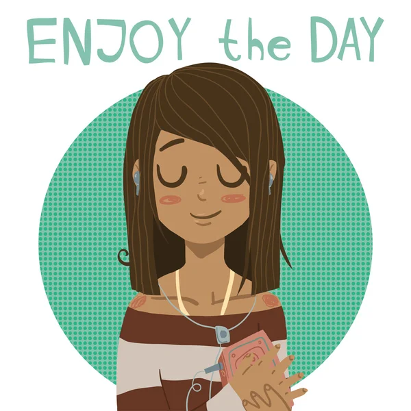 Enjoy the day greeting card — Stock Vector