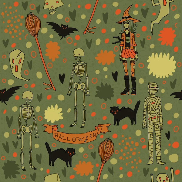 Halloween espeluznante fondo . — Vector de stock