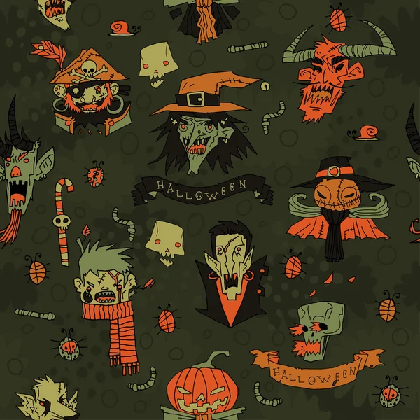 Halloween spooky bakgrund. — Stock vektor
