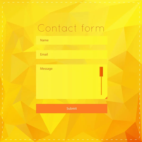 简单联系我们表单模板. — 图库矢量图片