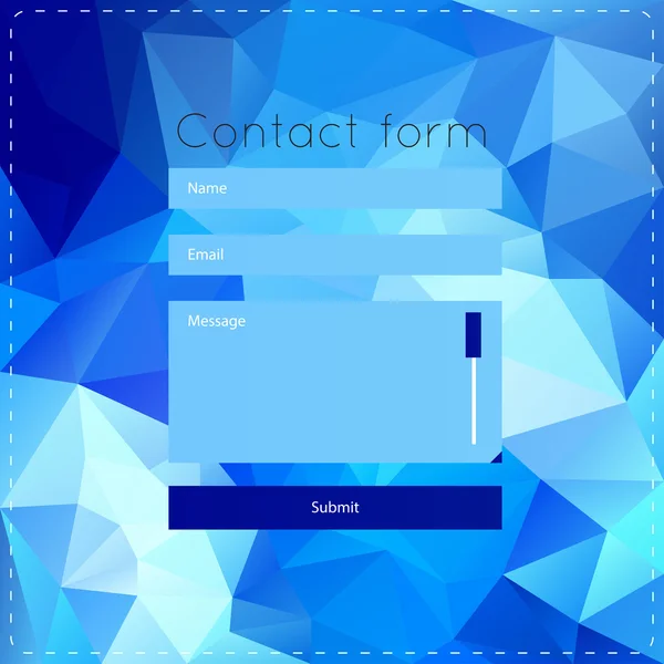 简单联系我们表单模板. — 图库矢量图片