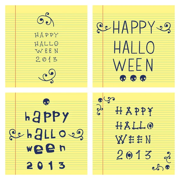 Halloween "trick or treat" invitation de carte postale — Image vectorielle