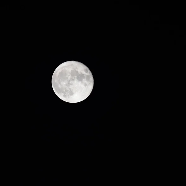 Lua Cheia Céu Noturno Grande Super Lua Céu Durante Noite — Fotografia de Stock