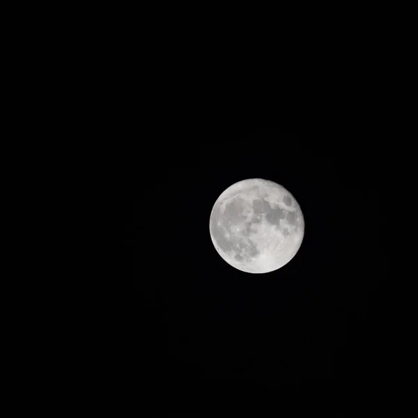 Luna Llena Cielo Nocturno Gran Super Luna Cielo Durante Noche — Foto de Stock