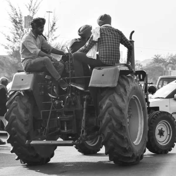 Nueva Delhi India Diciembre 2020 Los Agricultores Indios Sikh Hindúes —  Fotos de Stock