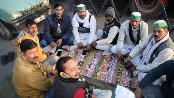 2020 뉴델리 Punjab Uttar Pradesh Uttarakhand 주에서 시크교와 힌두교 농부들이 — 비디오