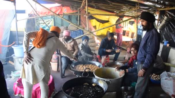 Νέο Δελχί Ινδία Δεκεμβρίου 2020 Ινδοί Σιχ Και Ινδουιστές Αγρότες — Αρχείο Βίντεο